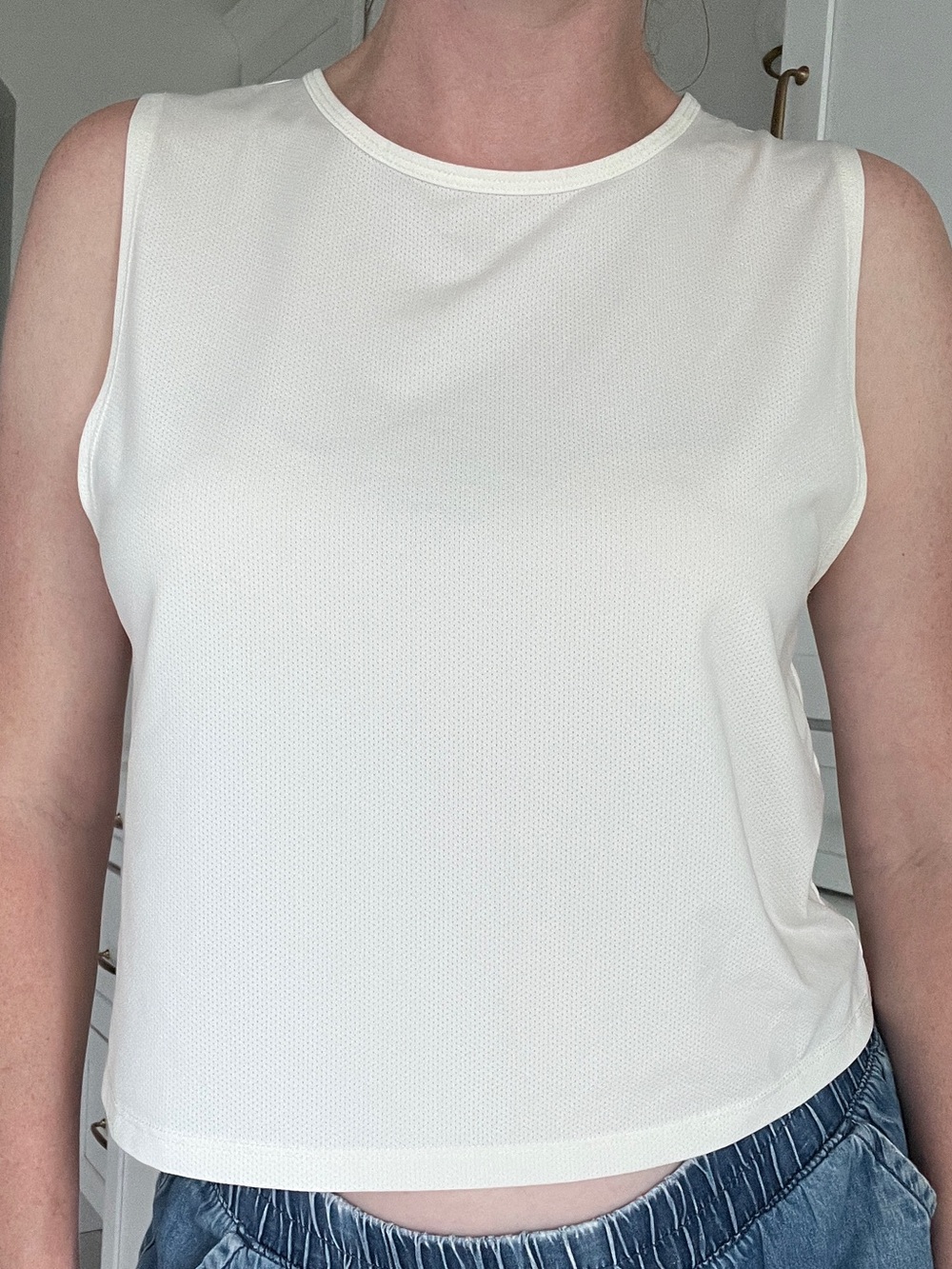 Fabletics Cream sleeveless Tank Top